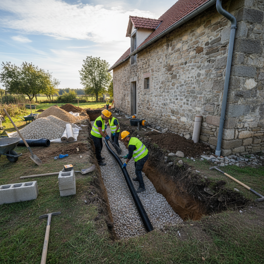 Drain français Lac-Marguerite — installation professionnelle