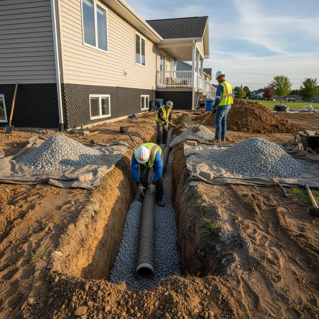 Drain français Mont-Albert — installation professionnelle