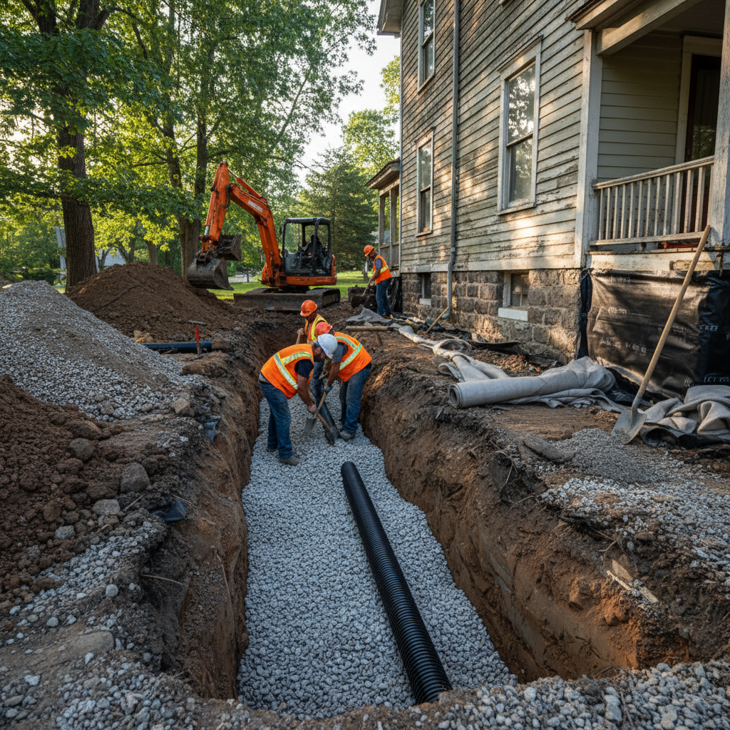 Drain français Esprit-Saint — installation professionnelle