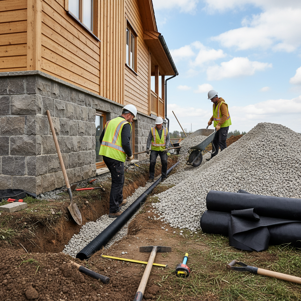 Drain français Montebello — installation professionnelle