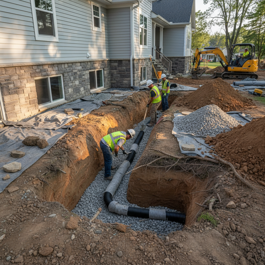 Drain français Beaconsfield — installation professionnelle