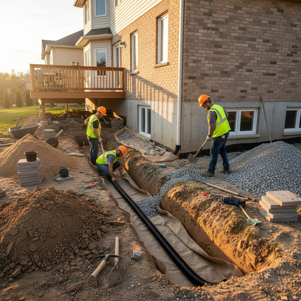 Drain français Escuminac — installation professionnelle